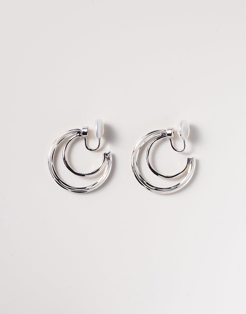 AURA HOOP EARRING SILVER