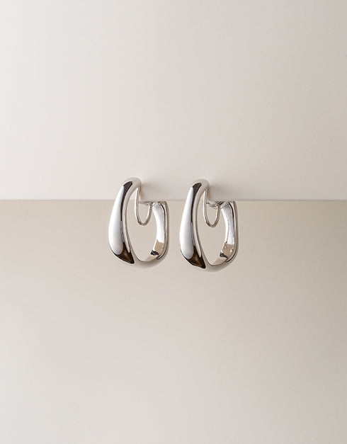 LIORA HOOP EARRINGS SILVER