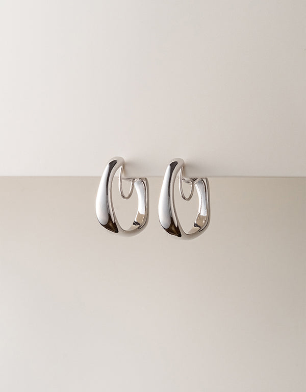 LIORA HOOP EARRINGS SILVER