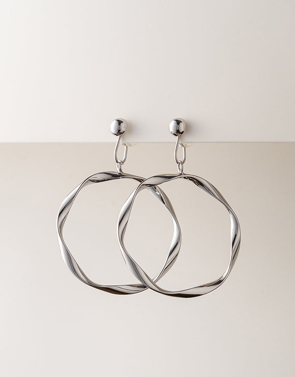 ZORA HOOP EARRINGS SILVER