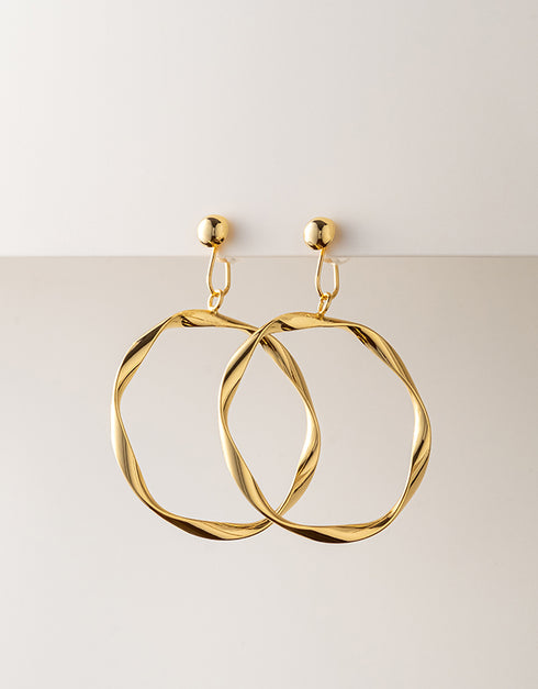 ZORA HOOP EARRINGS GOLD