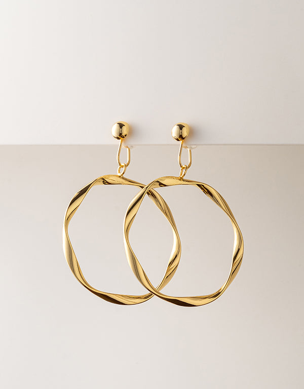 ZORA HOOP EARRINGS GOLD