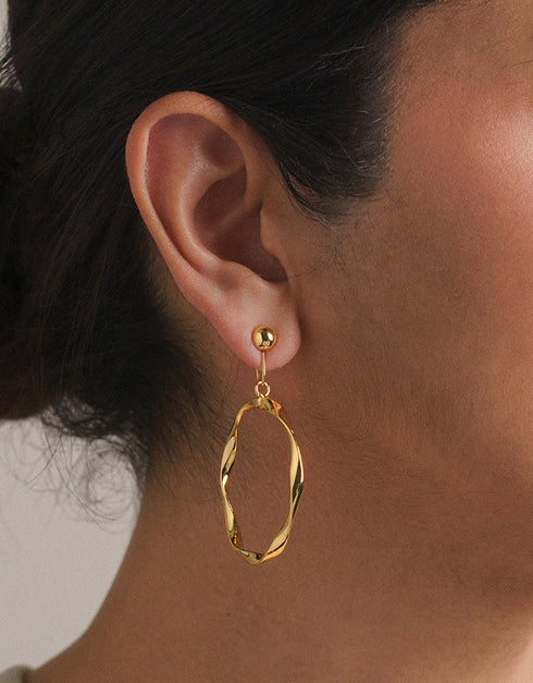 ZORA HOOP EARRINGS GOLD