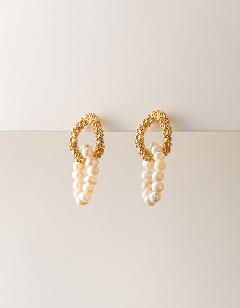 ESTHER PEARL EARRINGS GOLD