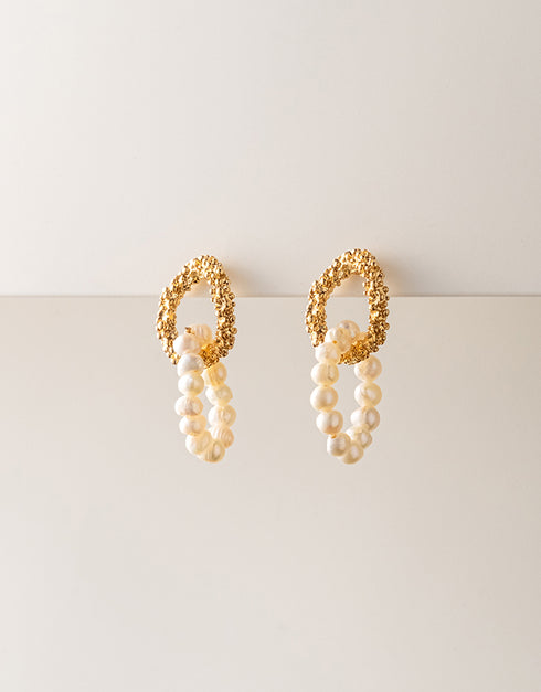 ESTHER PEARL EARRINGS GOLD