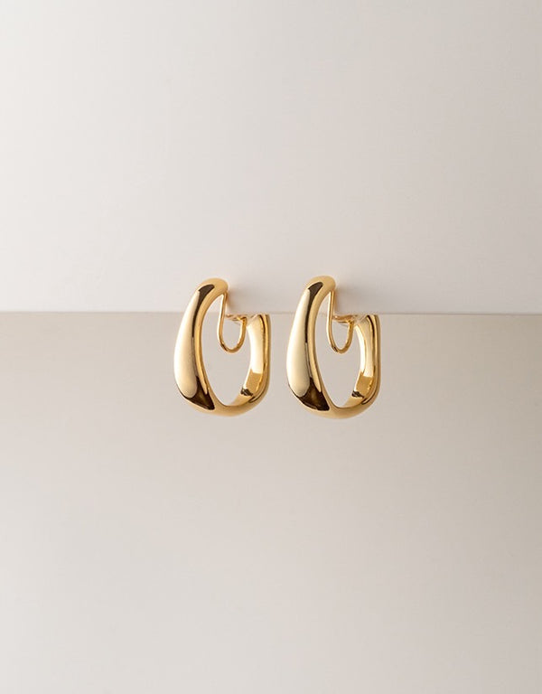 Gold hoop earrings