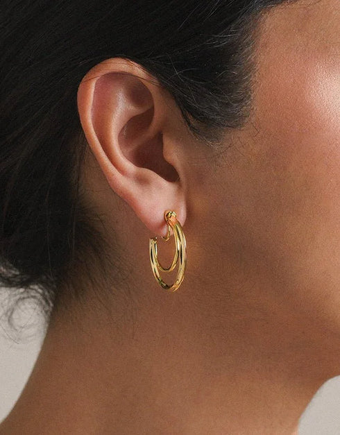 AURA HOOP EARRING GOLD - ESTELA