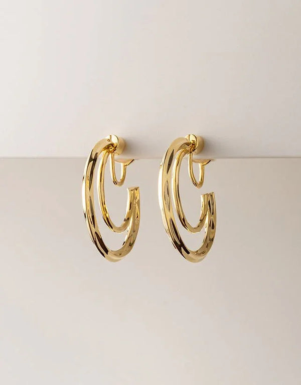 AURA HOOP EARRING GOLD - ESTELA