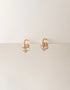 gold-plated drop earrings with clear crystal clusters and textured finish, elegant fashion jewelry
