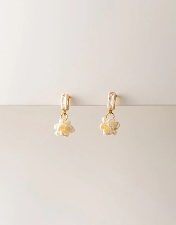 PERLA PEARL EARRINGS GOLD - ESTELA